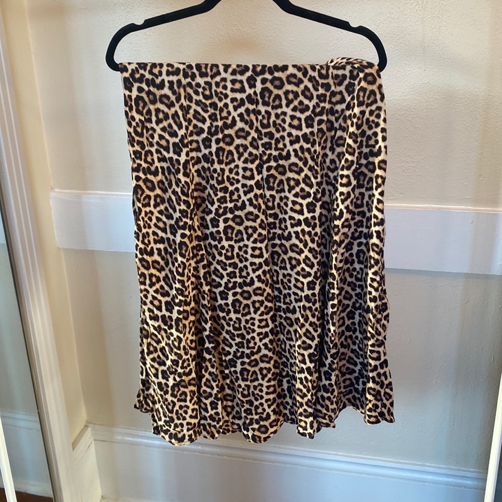 H&M leopard midi skirt size 12